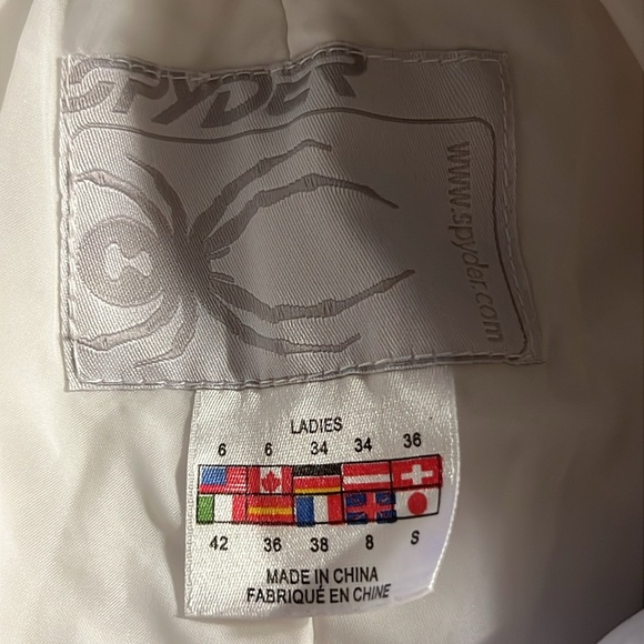 SPYDER Women’s WHITE SKI/SNOW PANT 6 pockets sled riding snowmobile outside - Picture 11 of 13